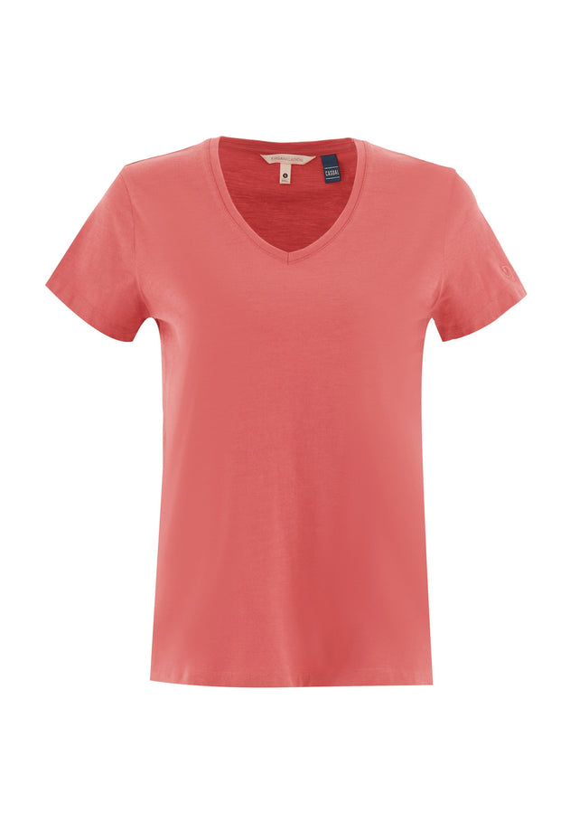 Dames V-hals T-shirt Radiant Red