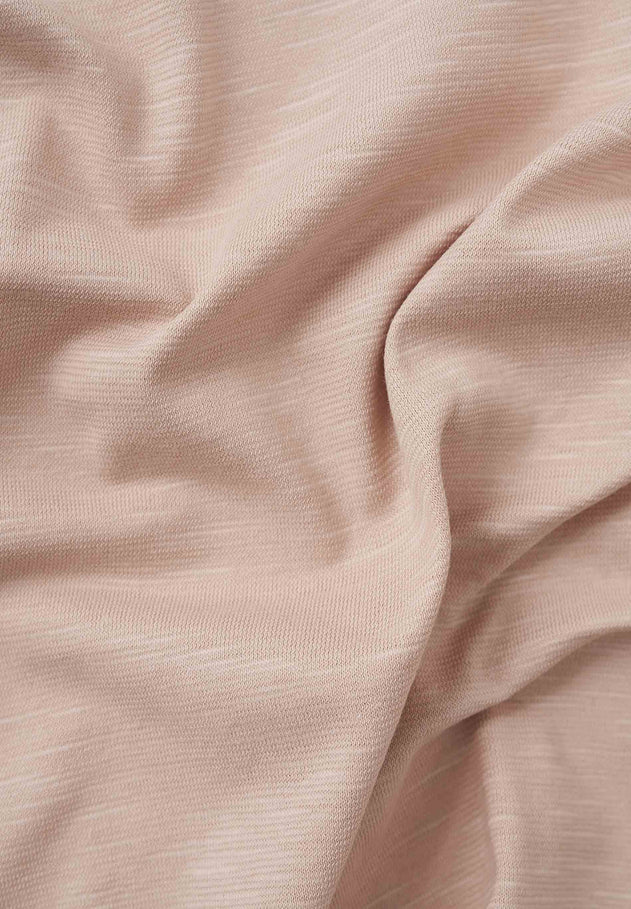 Dames V-hals T-shirt Soft Beige