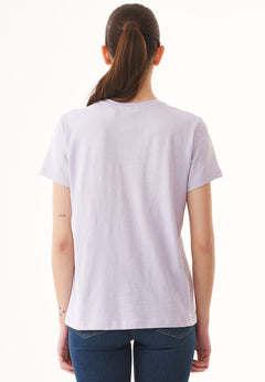 Women's Basic V-Neck T-Shirt Soft Lilac