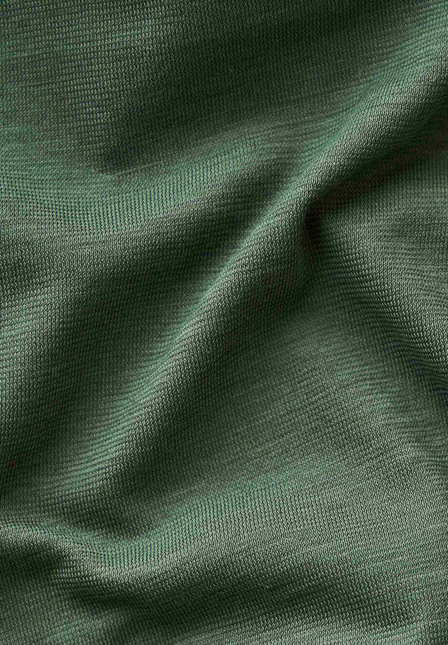 Longsleeve Jersey Jurk Dark Olive Green