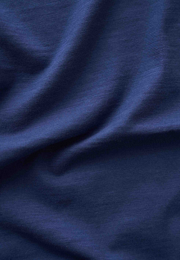 Longsleeve Jersey Jurk Marineblauw
