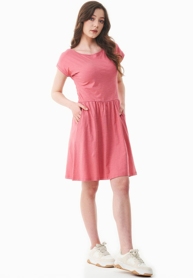 Slub jersey Jurk Desert Rose Pink