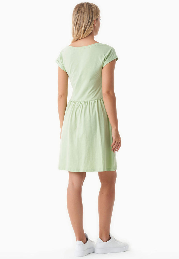 Slub jersey Jurk Foam Green