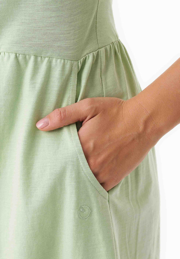 Slub jersey Jurk Foam Green