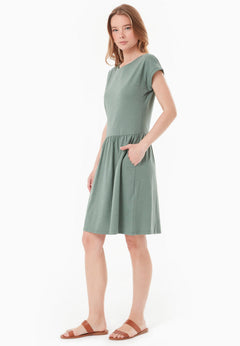 Slub jersey Jurk Green Tea