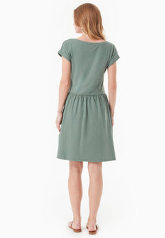 Slub jersey Jurk Green Tea