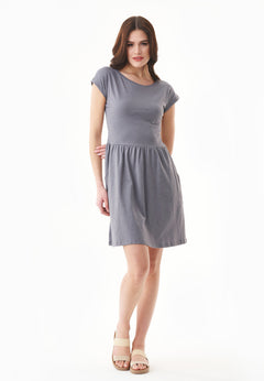 Slub jersey Jurk Shadow Grey