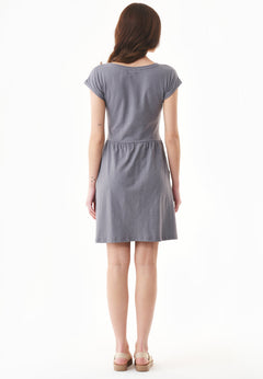 Slub jersey Jurk Shadow Grey
