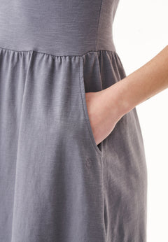 Slub jersey Jurk Shadow Grey
