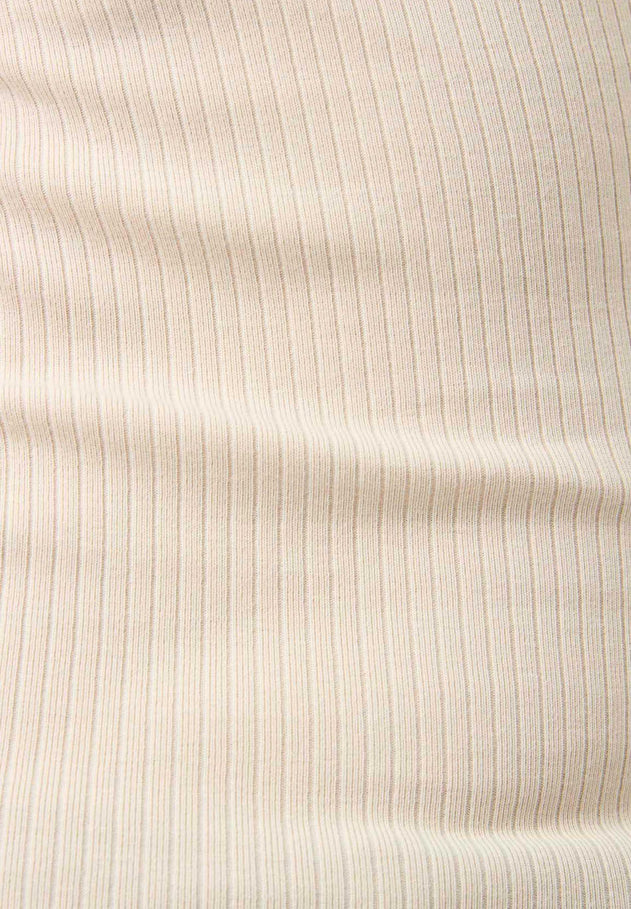 Women's Long Sleeved Cotton Turtleneck Stone