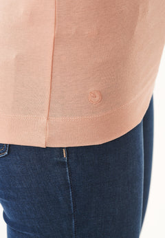 Dames Geribbeld Top Indian Tan