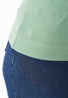 Dames Geribbeld Top Matcha Green