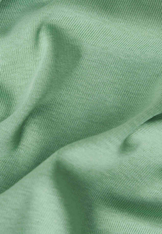 Women's High Neckline Ribbed Top Matcha Green
