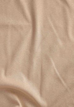 Dames Hoge hals Geribbeld Top Soft Beige