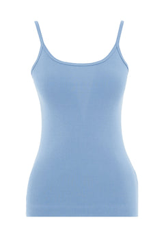 Dames Geribbeld Spaghettibandjestop Coronet Blue