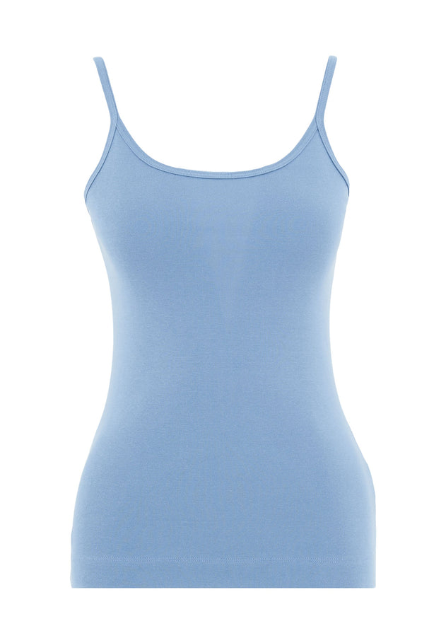 Dames Geribbeld Spaghettibandjestop Coronet Blue
