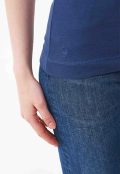 Dames Geribbeld Spaghettibandjestop Marineblauw