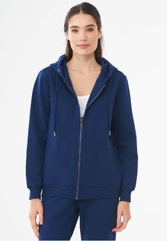 Dames Ritshoodie Marineblauw