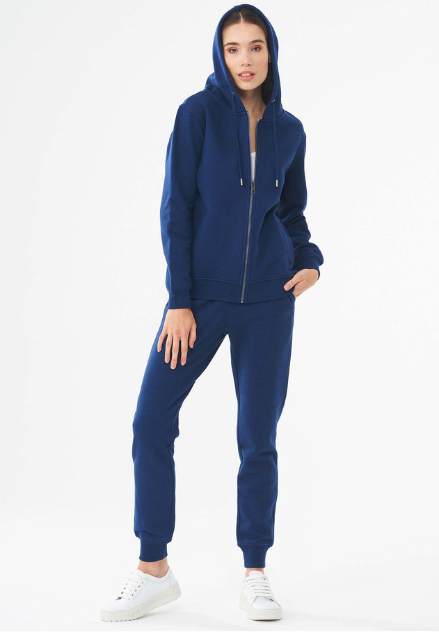 Dames Ritshoodie Marineblauw