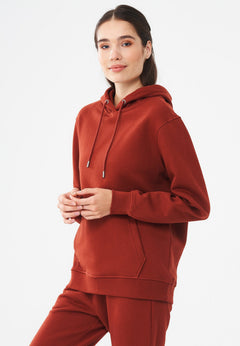 Dames Hoodie Gemberbruin