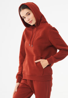 Dames Hoodie Gemberbruin