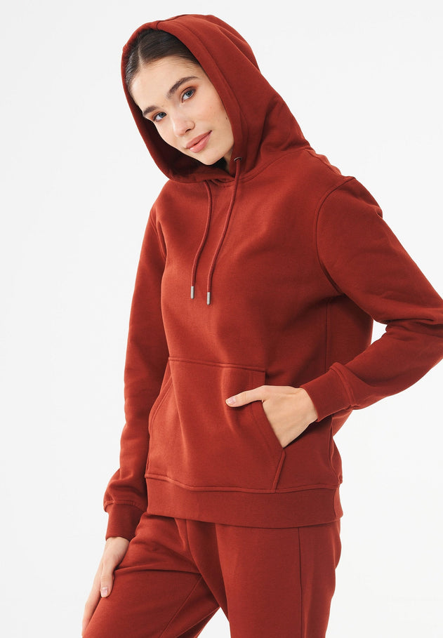 Dames Hoodie Gemberbruin