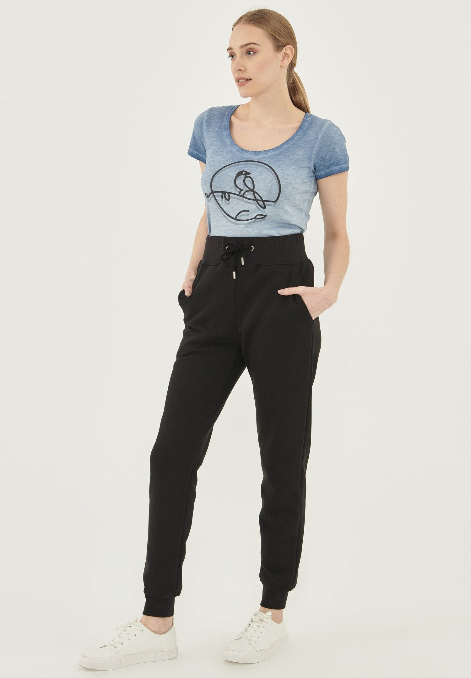 Hoge taille Joggingbroek Zwart