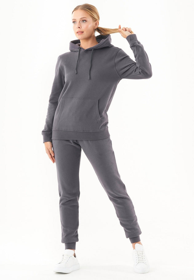 Dames Basic Soft Touch Hoodie Asfalt