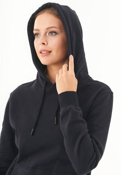 Women's Basic Soft Touch Organic Cotton Hoodie Black