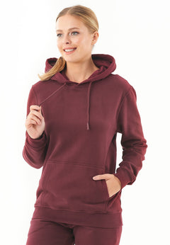 Dames Basic Soft Touch Hoodie Bordeaux