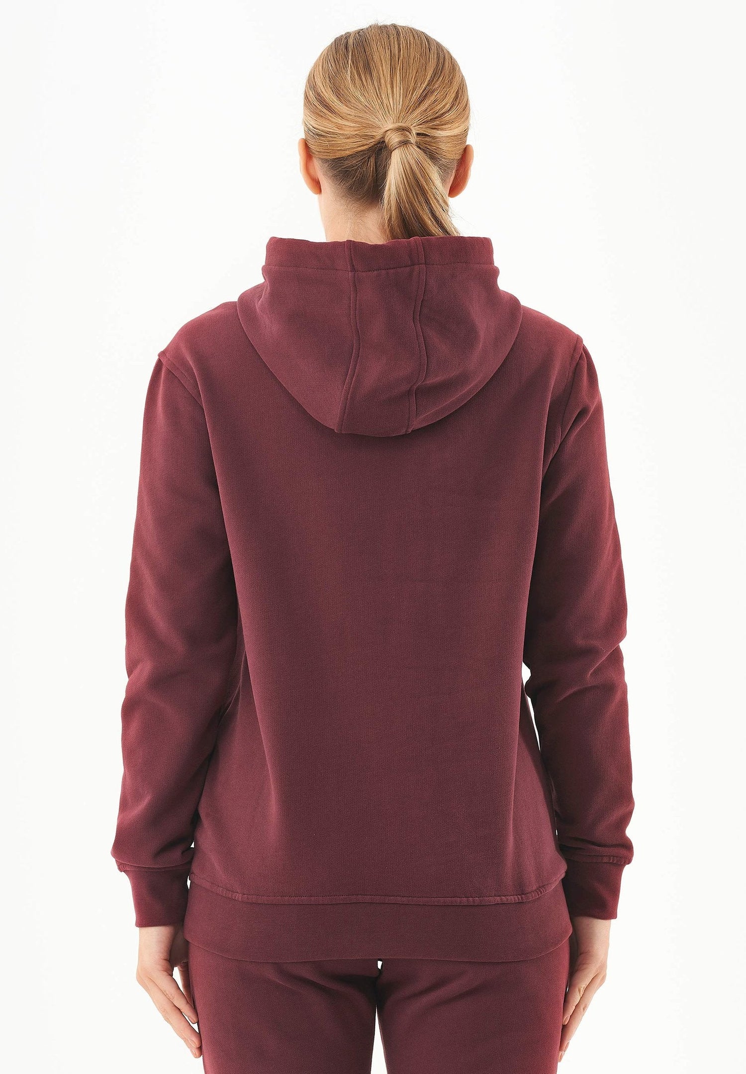 Dames Basic Soft Touch Hoodie Bordeaux