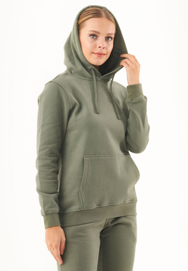Dames Basic Soft Touch Hoodie Middenolijf