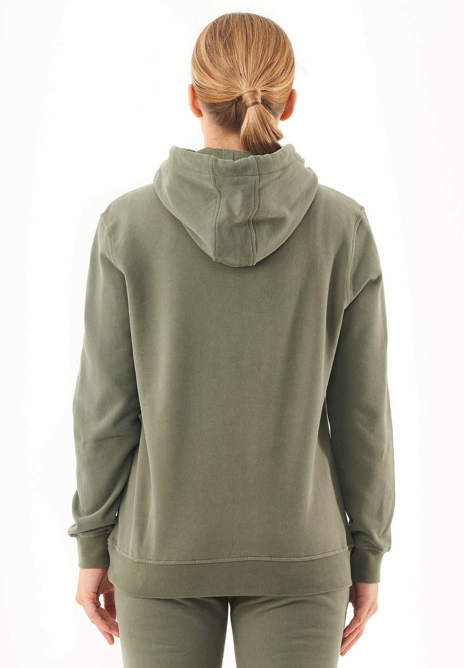 Women's Basic Soft Touch Organic Cotton Hoodie Mid Olive