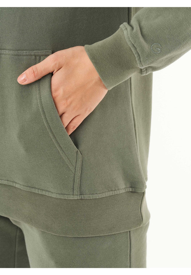 Dames Basic Soft Touch Hoodie Middenolijf