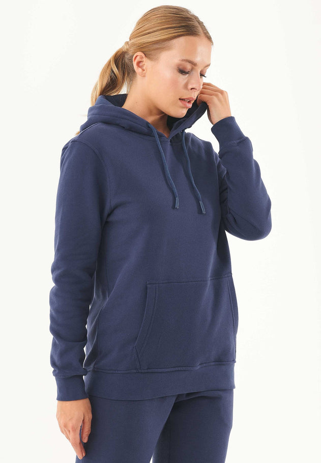 Dames Basic Soft Touch Hoodie Marineblauw