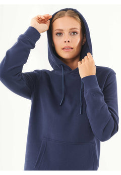 Dames Basic Soft Touch Hoodie Marineblauw