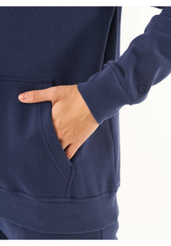 Dames Basic Soft Touch Hoodie Marineblauw