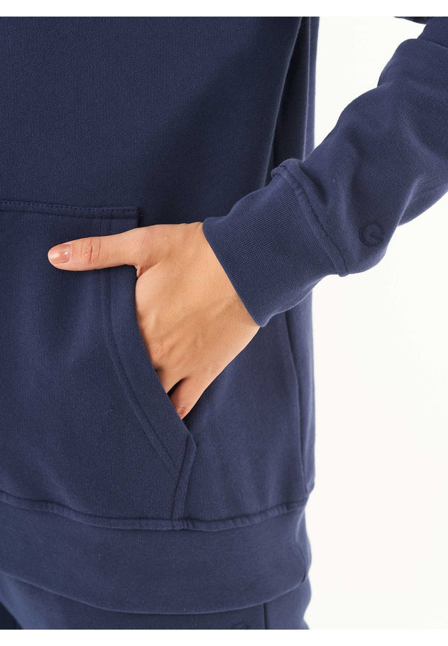Dames Basic Soft Touch Hoodie Marineblauw