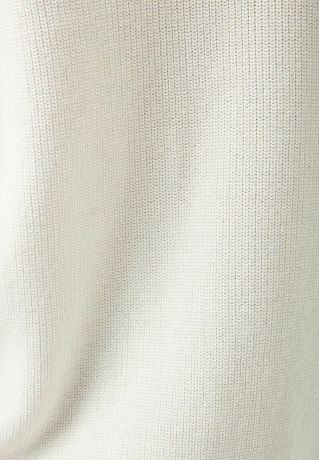 Women's Organic Cotton Turtleneck Knit Off White