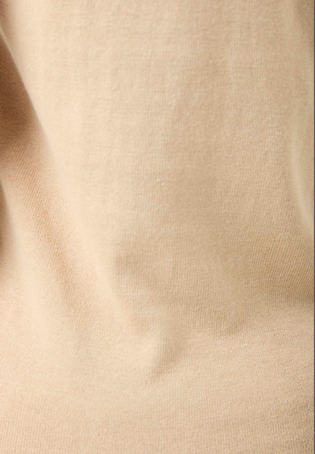 Women's Round Neck Organic Cotton Knit Beige