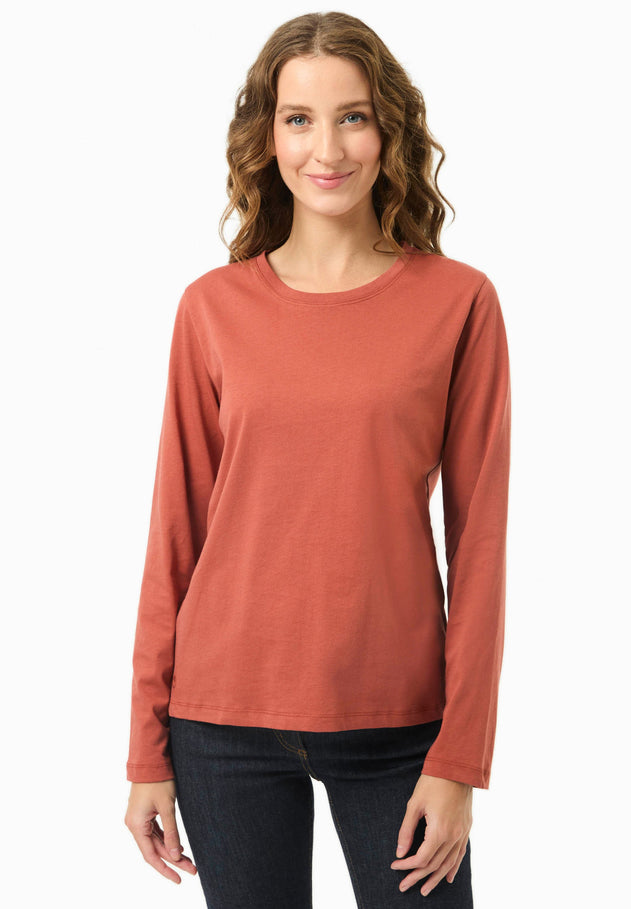 Women's Casual Long-Sleeved T-Shirt Cinnamon