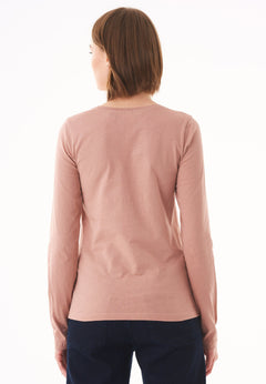 Women's Casual Long-Sleeved T-Shirt Misty Rose