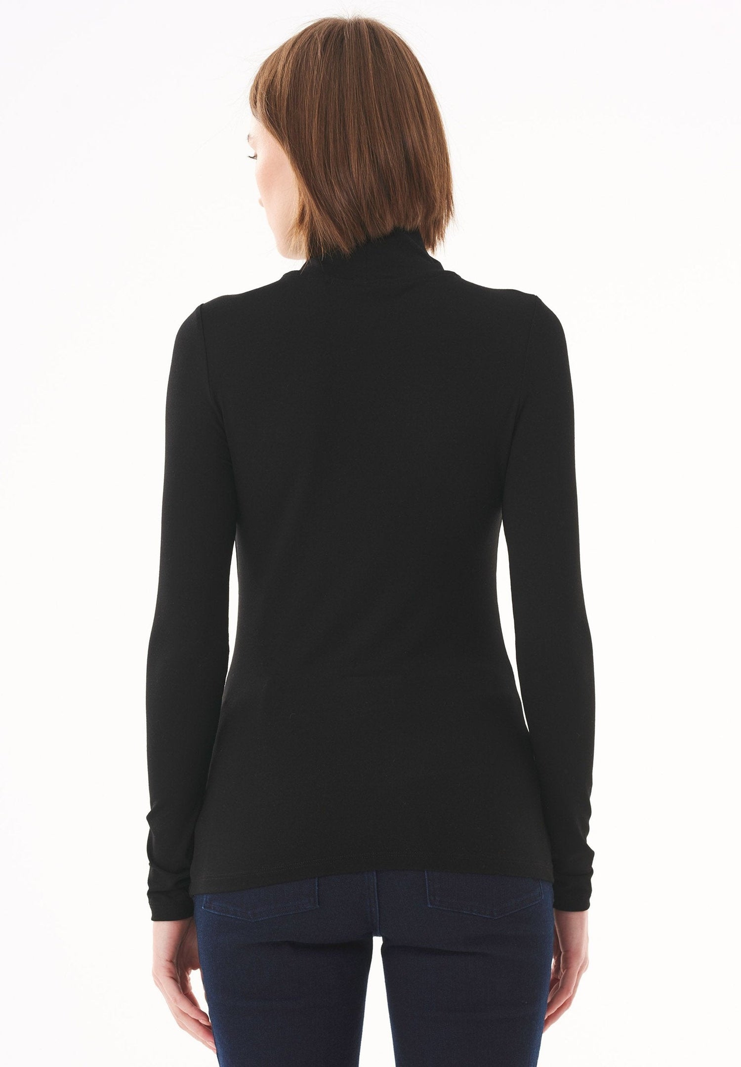 Women's Turtleneck Long-Sleeve Top Black