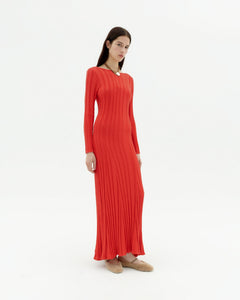 Riko Knit Maxi Dress Red