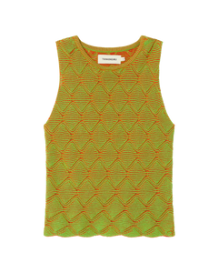 Aura Knitted Tank Top Green