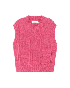 Mica Vest Pink Wool