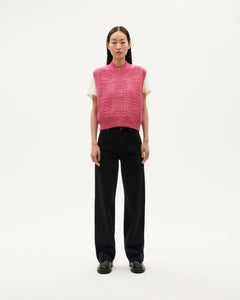 Mica Vest Pink Wool