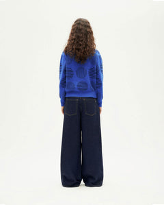 Blue merino wool japan Miranda sweater