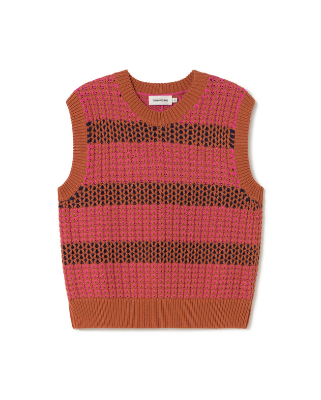 Aria Knitted Vest Multicolor