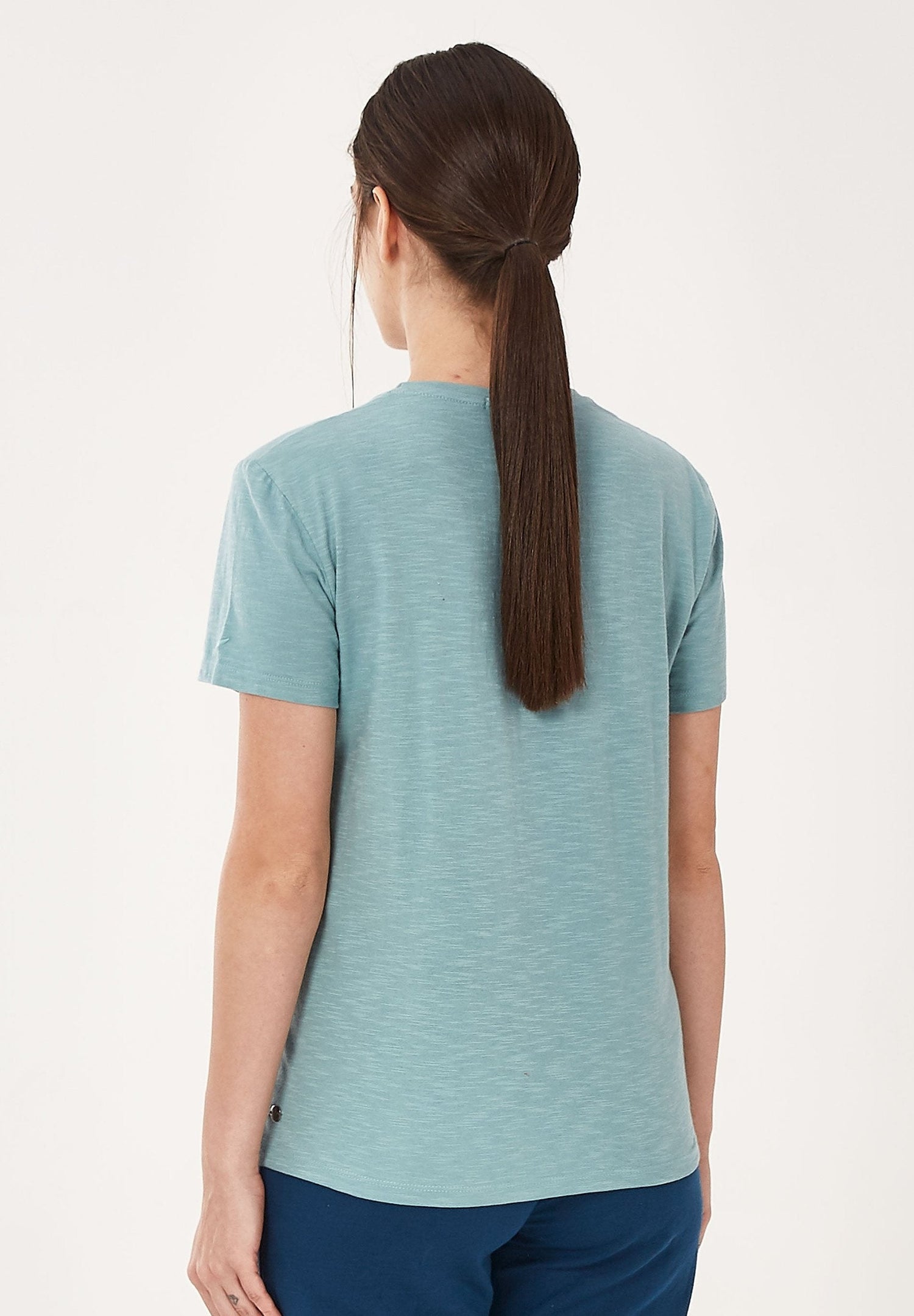 Dames V-hals Cocktail T-shirt Miami Sky